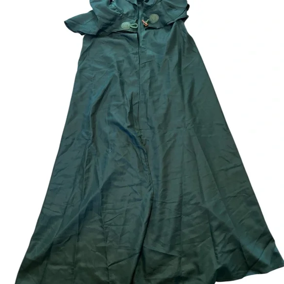 Unisex Dark Green Hooded Cloak - Picture 9 of 11